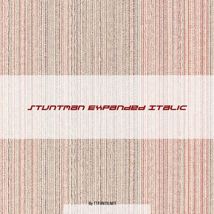 Stuntman Expanded Italic example